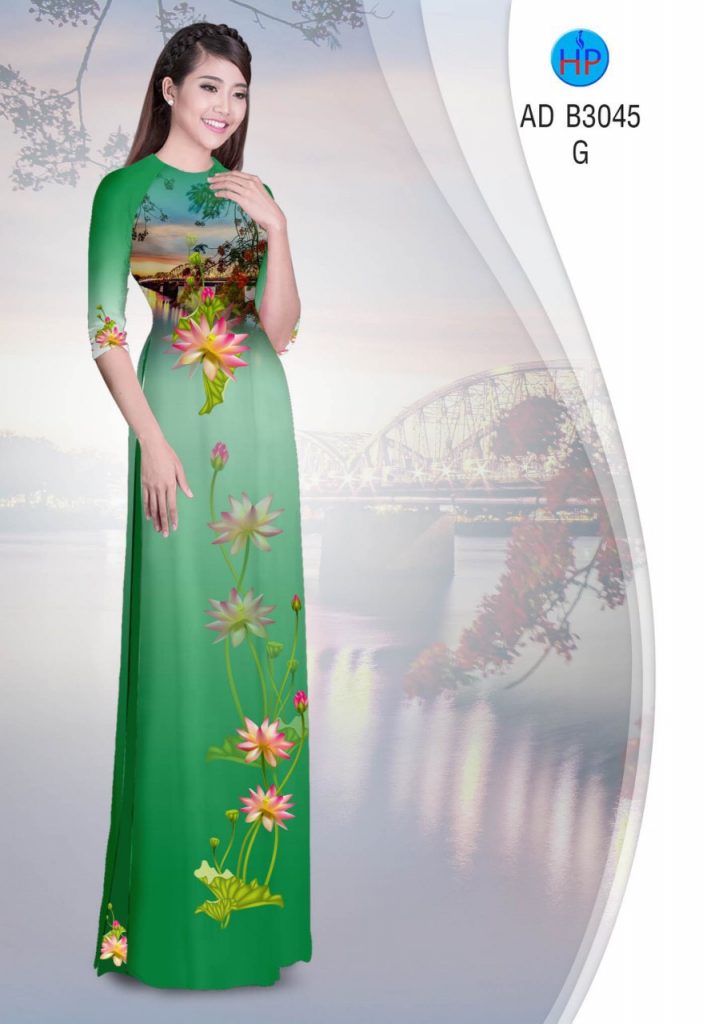 Vải áo dài Hoa Sen AD B3045 3 vai-ao-dai-hoa-sen-ad-b3045