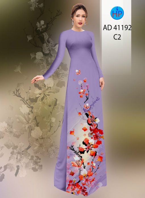 Vải áo dài Hoa Phượng AD 41192 3 vai-ao-dai-hoa-phuong-ad-41192