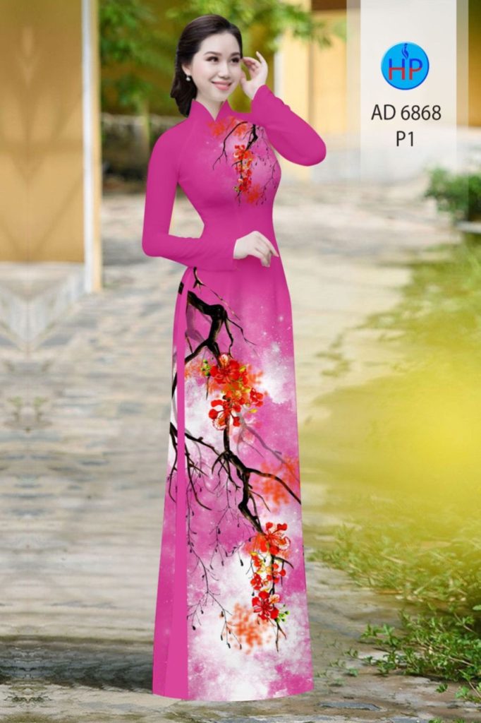 Vải áo dài Hoa Phượng AD 6868 4 vai-ao-dai-hoa-phuong-ad-6868