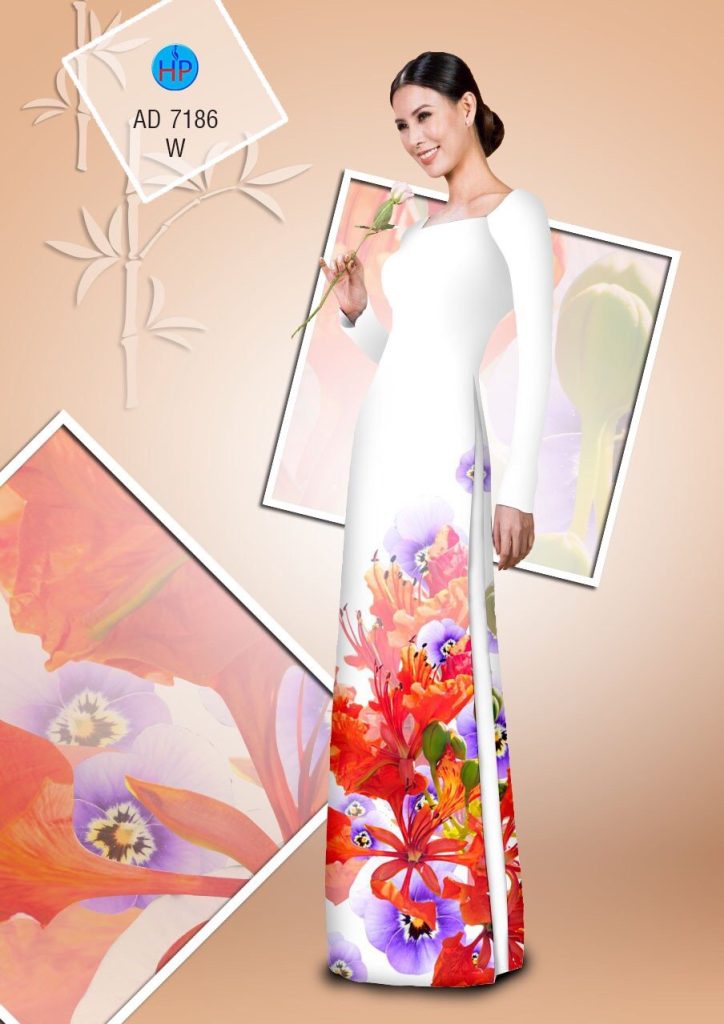 Vải áo dài Hoa Phượng AD 7186 1 vai-ao-dai-hoa-phuong-ad-7186