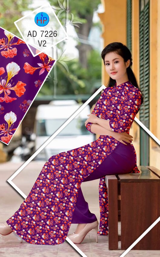 Vải áo dài Hoa Phượng AD 7226 8 vai-ao-dai-hoa-phuong-ad-7226