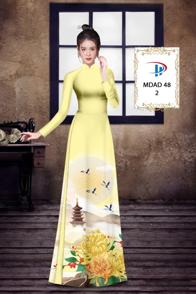 Vải áo dài Chim Công Cò MDAD 48 2 vai-ao-dai-chim-cong-co-mqdad-48