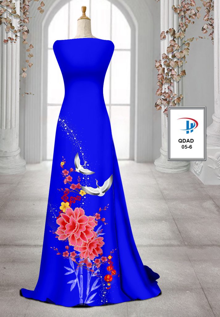 Vải áo dài Chim Công Cò QDAD 05 2 vai-ao-dai-chim-cong-co-qdad-05