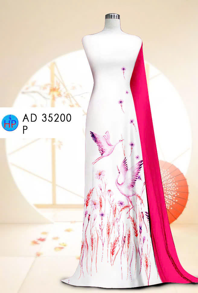 Vải áo dài in Hoa Cỏ AD 35200 2 vai-ao-dai-hoa-co-ad-35200