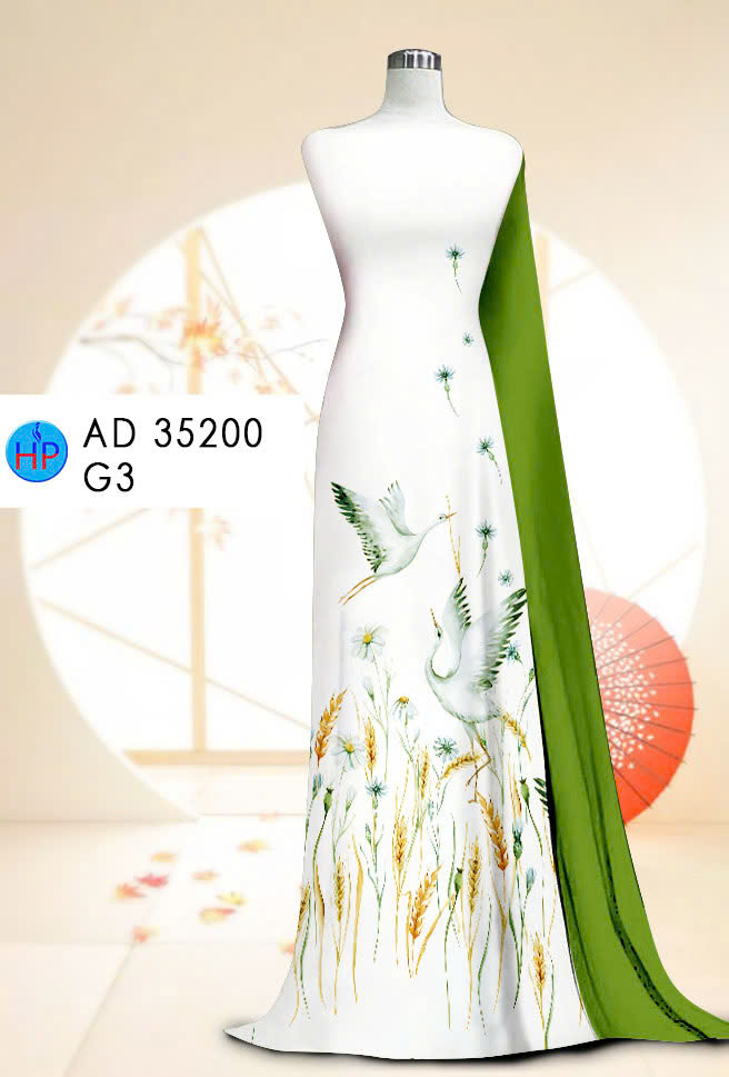Vải áo dài in Hoa Cỏ AD 35200 3 vai-ao-dai-hoa-co-ad-35200